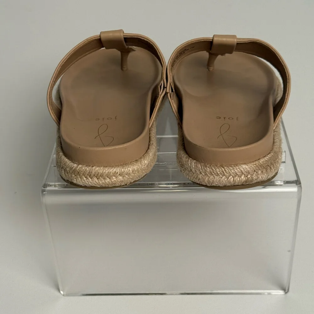 Joie Nacho Women's Sandals Sz7.5 M Tan Vegan Espadrille Slides Casual Boho